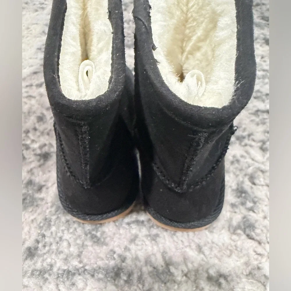 Old Navy Toddler Girls Black Kids Boots with Cream Lining size 8